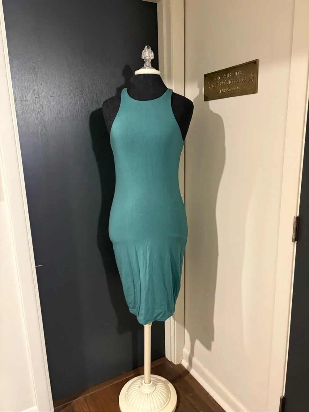 J. Crew Sleeveless Teal Green Form Fitting Racerback Dress 💜